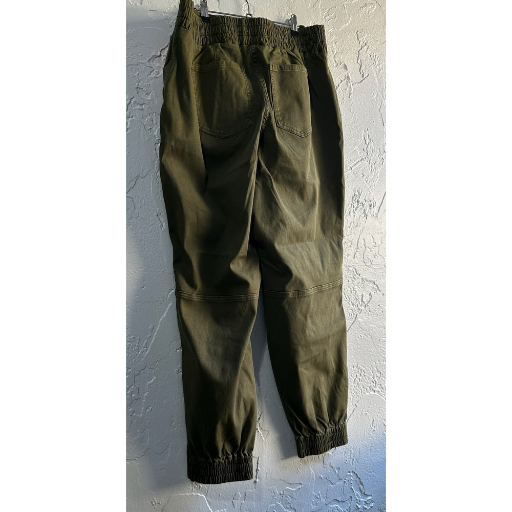 NWT Spanx Stretch Mid Rise Twill Darkened Olive Joggers Size 2X - Picture 5 of 12